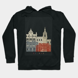 Bilbao skyline poster Hoodie